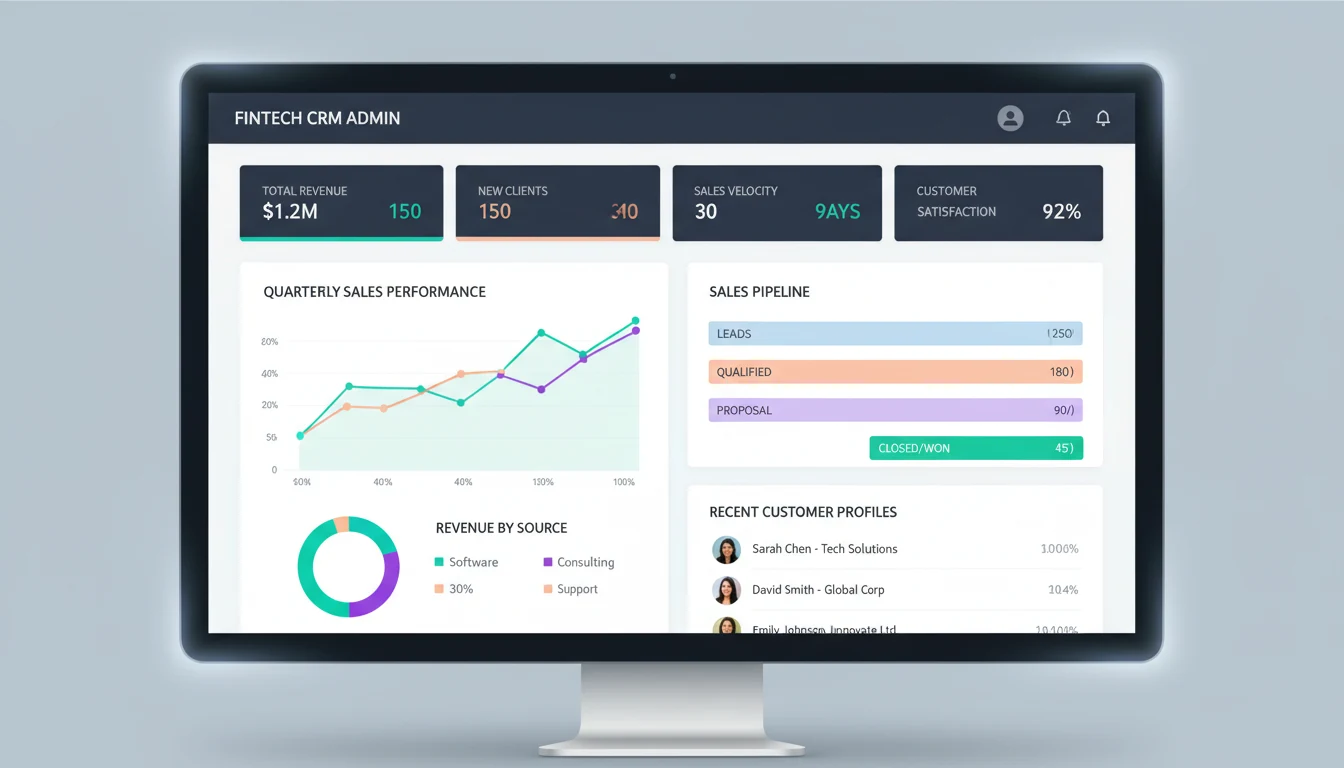 Scherm van de module CRM